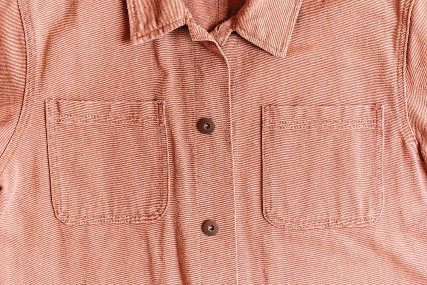 Shirt pocket and buttons close-up